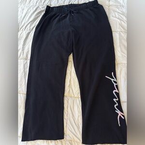 PINK Victoria's Secret Black Drawstring Sweat Pants